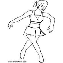 Dancer (Careers and Professions) coloring page #92113 to print and color