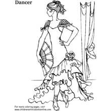 Dancer (Careers and Professions) coloring page #92149 to print and color