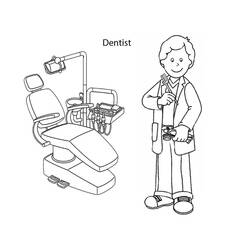 Coloring page: Dentist (Careers and Professions) #200021 - Free Printable Coloring Pages