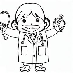 Coloring page: Doctor (Careers and Professions) #187845 - Free Printable Coloring Pages