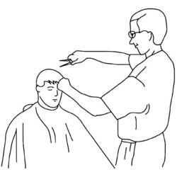Coloring page: Hairdresser (Careers and Professions) #91240 - Free Printable Coloring Pages