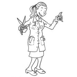 Coloring page: Hairdresser (Careers and Professions) #91241 - Free Printable Coloring Pages