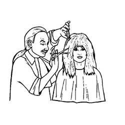 Coloring page: Hairdresser (Careers and Professions) #91244 - Free Printable Coloring Pages