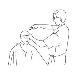 Coloring page: Hairdresser (Careers and Professions) #91247 - Free Printable Coloring Pages