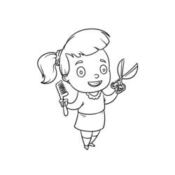 Coloring page: Hairdresser (Careers and Professions) #91248 - Free Printable Coloring Pages
