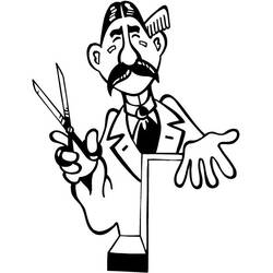 Coloring page: Hairdresser (Careers and Professions) #91270 - Free Printable Coloring Pages