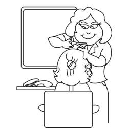 Coloring page: Hairdresser (Careers and Professions) #91304 - Free Printable Coloring Pages