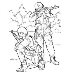 Military (Careers and Professions) coloring page #181100 to print and color