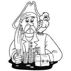 Pirate (Careers and Professions) coloring page #173332 to print and color