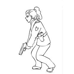 Police Officer (Careers and Professions) coloring page #105380 to print and color