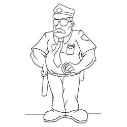 Police Officer (Careers and Professions) coloring page #105385 to print and color