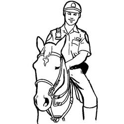 Police Officer (Careers and Professions) coloring page #105413 to print and color