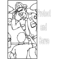 Police Officer (Careers and Professions) coloring page #105428 to print and color
