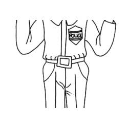 Police Officer (Careers and Professions) coloring page #105455 to print and color