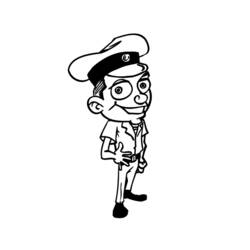 Police Officer (Careers and Professions) coloring page #105464 to print and color