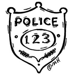 Police Officer (Careers and Professions) coloring page #105470 to print and color