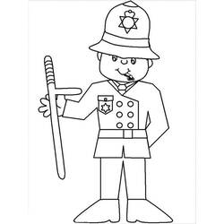 Police Officer (Careers and Professions) coloring page #105478 to print and color