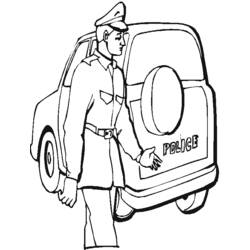 Police Officer (Careers and Professions) coloring page #105490 to print and color