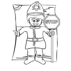 Police Officer (Careers and Professions) coloring page #105493 to print and color
