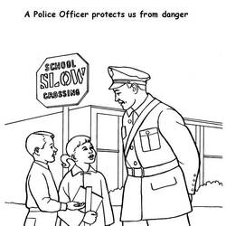 Police Officer (Careers and Professions) coloring page #105508 to print and color