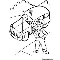 Police Officer (Careers and Professions) coloring page #105510 to print and color