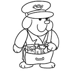 Postman (Careers and Professions) coloring page #210151 to print and color