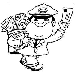 Postman (Careers and Professions) coloring page #210158 to print and color