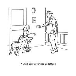 Postman (Careers and Professions) coloring page #210168 to print and color