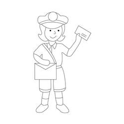 Postman (Careers and Professions) coloring page #210172 to print and color