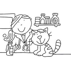 Coloring pages: Veterinarian - Free Printable Coloring Pages