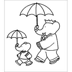 Babar (Cartoon Characters) coloring page #199709 to print and color