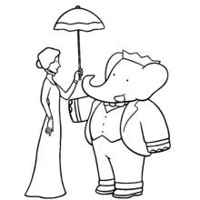 Babar (Cartoon Characters) coloring page #27869 to print and color
