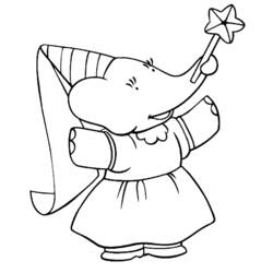 Coloring pages: Babar - Free Printable Coloring Pages