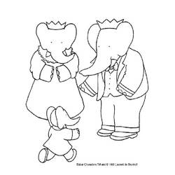 Babar (Cartoon Characters) coloring page #27924 to print and color