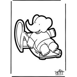 Babar (Cartoon Characters) coloring page #27956 to print and color
