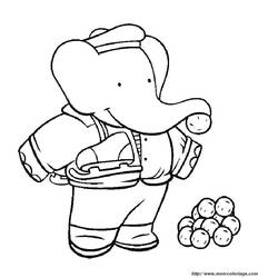 Babar (Cartoon Characters) coloring page #27967 to print and color