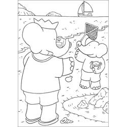 Babar (Cartoon Characters) coloring page #27980 to print and color