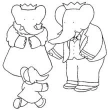 Babar (Cartoon Characters) coloring page #28034 to print and color
