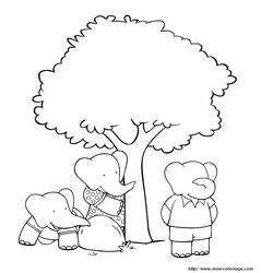 Babar (Cartoon Characters) coloring page #28069 to print and color