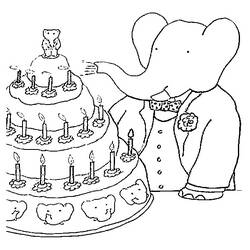 Babar (Cartoon Characters) coloring page #28097 to print and color