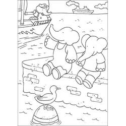 Babar (Cartoon Characters) coloring page #28118 to print and color