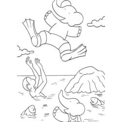 Babar (Cartoon Characters) coloring page #28162 to print and color