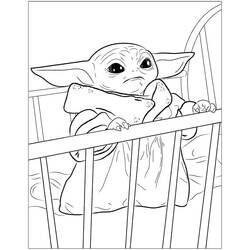 Coloring pages: Baby Yoda - Free Printable Coloring Pages