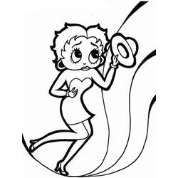 Betty Boop (Cartoon Characters) coloring page #203055 to print and color