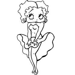 Betty Boop (Cartoon Characters) coloring page #203062 to print and color