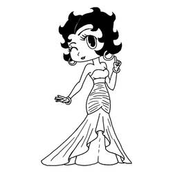 Betty Boop (Cartoon Characters) coloring page #203073 to print and color