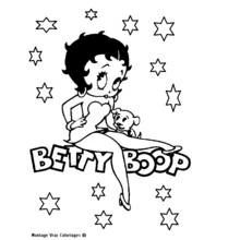 Betty Boop (Cartoon Characters) coloring page #25911 to print and color