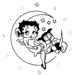 Betty Boop (Cartoon Characters) coloring page #25926 to print and color