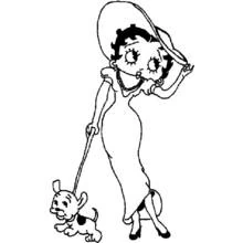Betty Boop (Cartoon Characters) coloring page #25933 to print and color