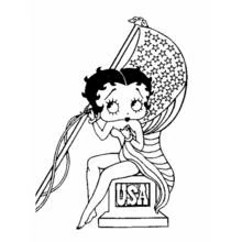 Betty Boop (Cartoon Characters) coloring page #25956 to print and color